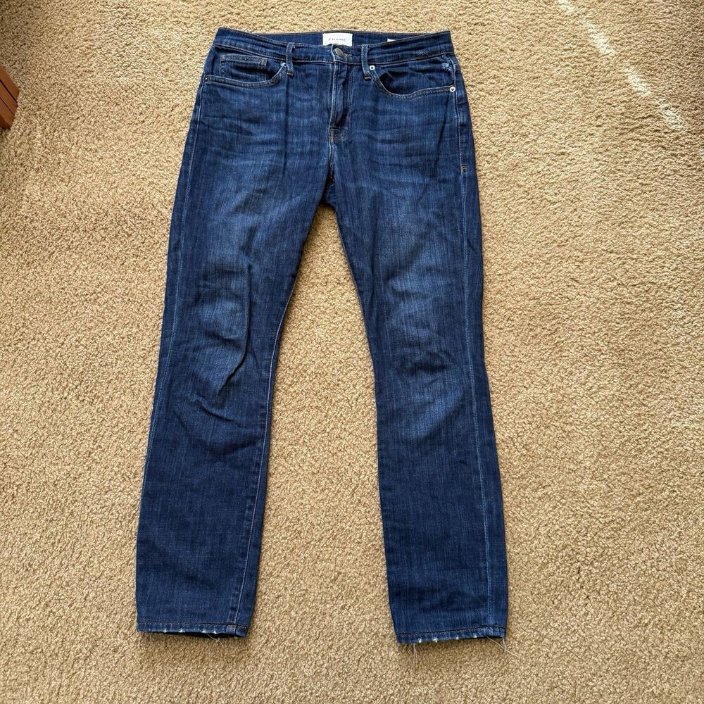 FRAME L'Homme Skinny Jeans Dark Wash 31 x 30.5" Mid Rise